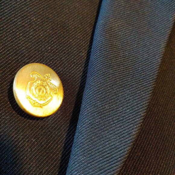 Christian Dior Monsieur Black Sports Coat Blazer Gold Buttons 44L - Picture 8 of 15